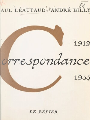 cover image of Correspondance, 1912-1955